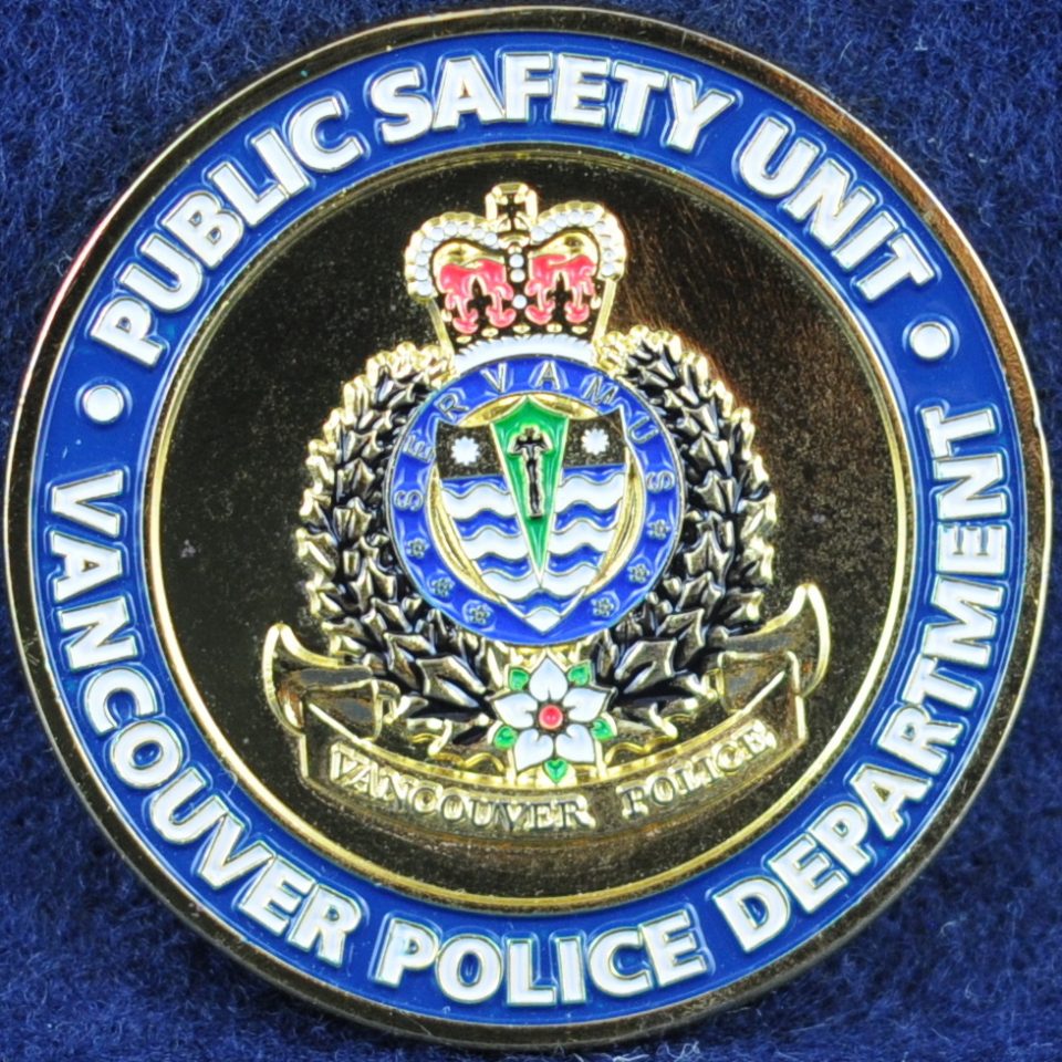 Vancouver Police Department (VPD) Public Safety Unit | Challengecoins.ca