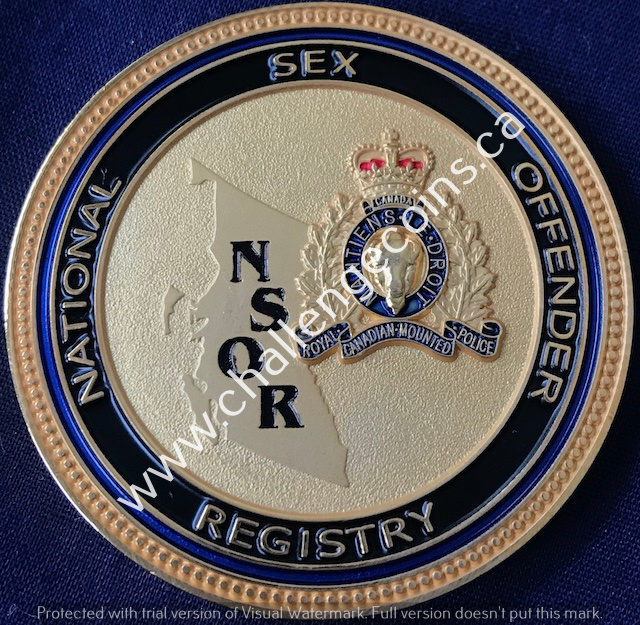 Rcmp E Division Major Crime National Sex Offender Registry Gold Challengecoinsca 